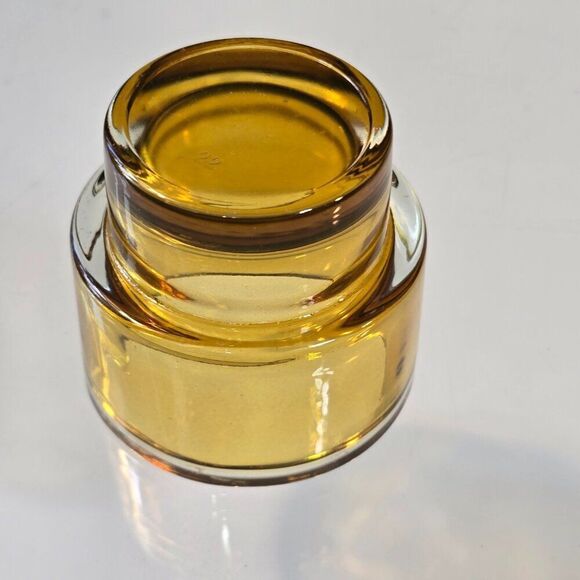 Ikea Thick Amber Glass Tea Light Candle Holder Single - Picture 7 of 8